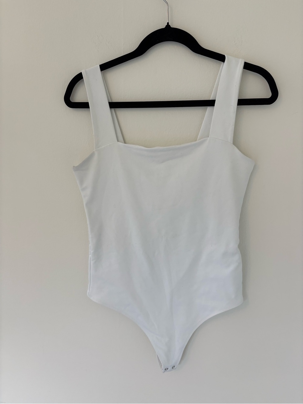 Abercrombie White Square Neck double lined Bodysuit